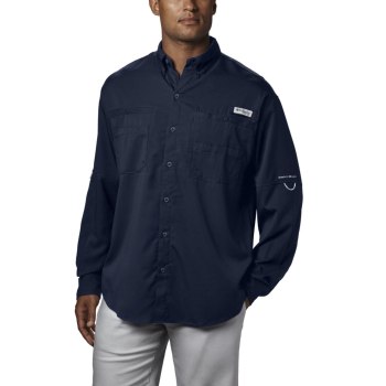 Columbia Overhemd Heren, PFG Tamiami II Long Sleeve Big Donkerblauw, 87AIBXFPH